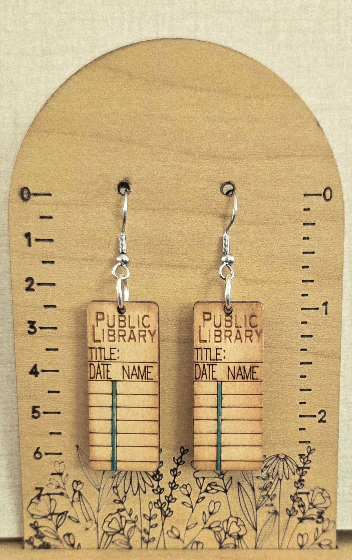 Library Card Dangle Earrings