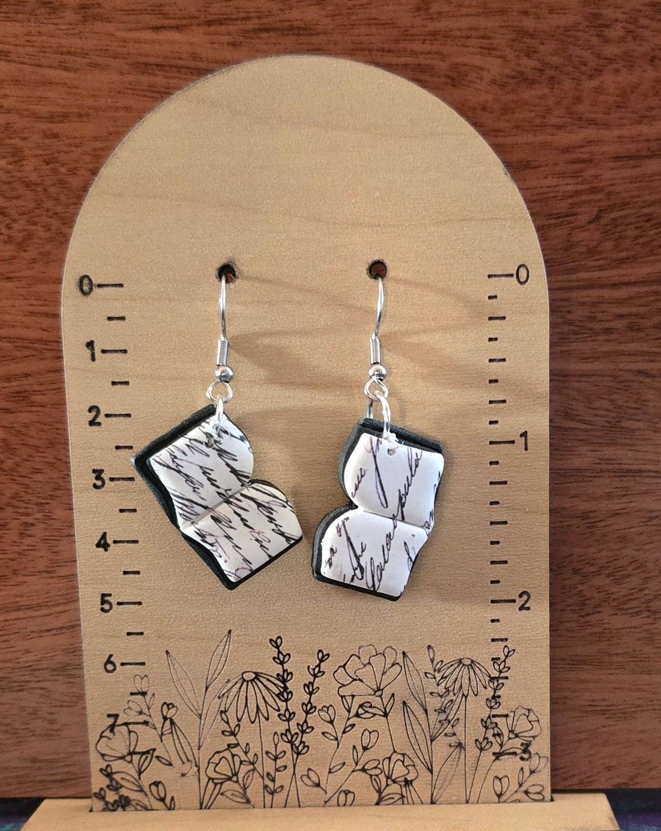 Clay Open Book Earrings/Polymer Clay