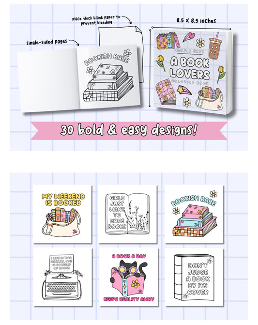 Bookish Coloring Book